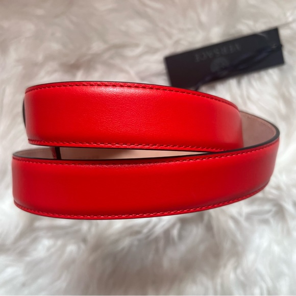 ❌SOLD❌ New! VERSACE Medusa Buckle Leather Belt - Picture 5 of 9